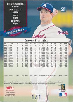 2003 Donruss - Recollection Collection #21 Greg Maddux Back