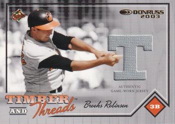 2003 Donruss - Timber and Threads #TT-23 Brooks Robinson Front