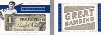 2016 Panini National Treasures - Legends Cuts Booklet Materials Nickname #LCBM-BR Babe Ruth Front