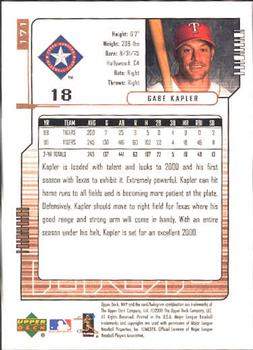 2000 Upper Deck MVP #171 Gabe Kapler Back