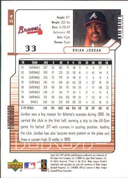 2000 Upper Deck MVP #24 Brian Jordan Back