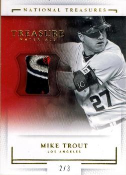 2016 Panini National Treasures - Treasure Materials Prime #TM-MT Mike Trout Front