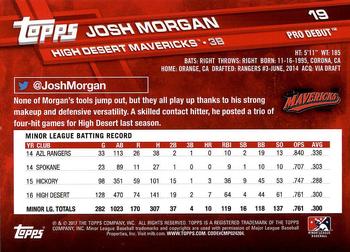 2017 Topps Pro Debut #19 Josh Morgan Back
