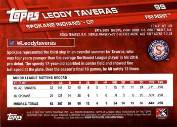 2017 Topps Pro Debut #99 Leody Taveras Back