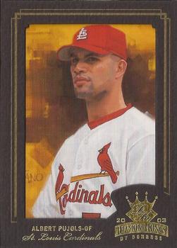 2003 Donruss Diamond Kings - Framed Black (Gold Foil) #147 Albert Pujols Front