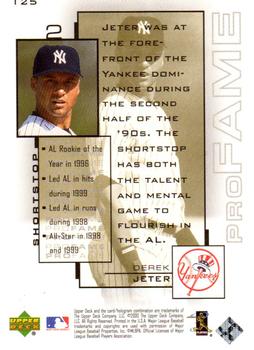 2000 Upper Deck Pros & Prospects #125 Derek Jeter Back