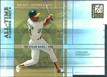 2003 Donruss Elite - All-Time Career Best #AT-33 Rickey Henderson Front
