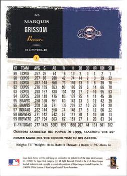 2000 Upper Deck Victory #65 Marquis Grissom Back