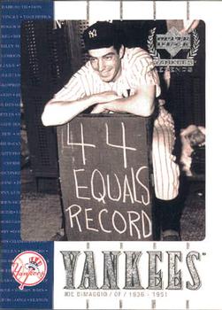 2000 Upper Deck Yankees Legends #4 Joe DiMaggio Front