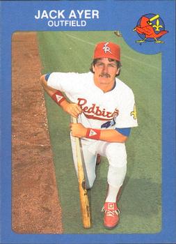 1985 Riley's Sports Gallery Louisville Redbirds #21 Jack Ayer Front