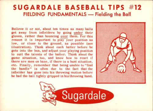 1963 Sugardale Wieners Cleveland Indians #12 Woodie Held Back