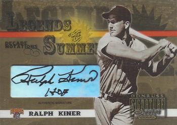 2003 Donruss Signature - Legends of Summer Autographs Decade #LS-29 Ralph Kiner Front