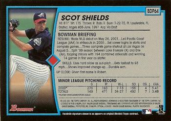 2001 Bowman Draft Picks & Prospects #BDP64 Scot Shields Back