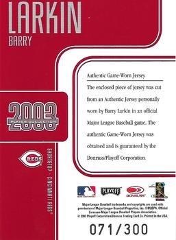 2003 Donruss Studio - Player Collection Red #NNO Barry Larkin Back
