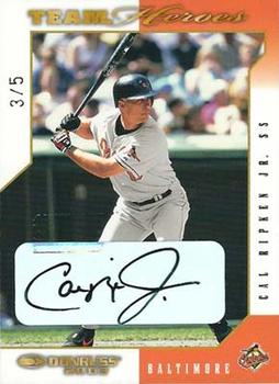 2003 Donruss Team Heroes - Autographs #55 Cal Ripken Jr. Front