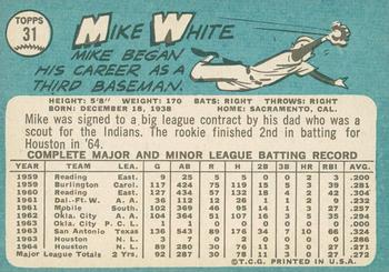 2014 Topps Heritage - 50th Anniversary Buybacks #31 Mike White Back