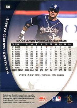 2001 Donruss Class of 2001 #59 Ryan Klesko Back