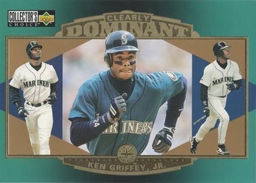 1997 Collector's Choice - Ken Griffey Jr. Clearly Dominant 5x7 #CD5 Ken Griffey, Jr. Front