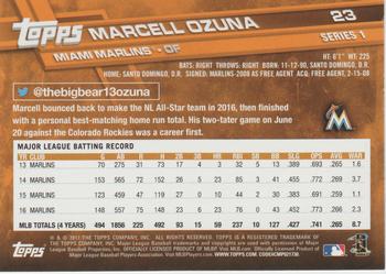 2017 Topps - Rainbow Foil #23 Marcell Ozuna Back