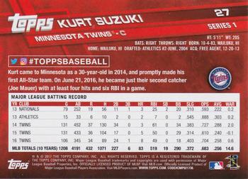 2017 Topps - Rainbow Foil #27 Kurt Suzuki Back