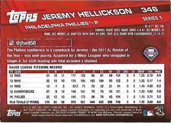 2017 Topps - Rainbow Foil #348 Jeremy Hellickson Back