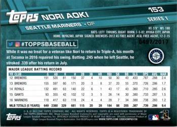 2017 Topps - Gold #153 Nori Aoki Back