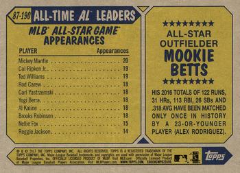 2017 Topps - 1987 Topps Baseball 30th Anniversary #87-190 Mookie Betts Back