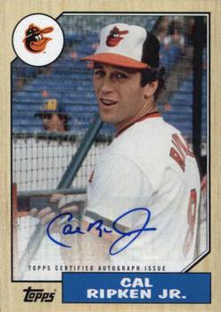 2017 Topps - 1987 Topps Baseball 30th Anniversary Autographs #1987A-CRI Cal Ripken Jr. Front