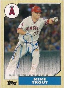 2017 Topps - 1987 Topps Baseball 30th Anniversary Autographs #1987A-MT Mike Trout Front