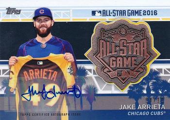 2017 Topps - MLB All-Star Team Medallion Autographs #MLBASA-JAR Jake Arrieta Front