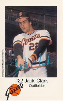 1979 San Francisco Giants Police #NNO Jack Clark Front