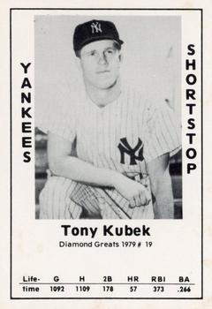 1979 TCMA Diamond Greats #19 Tony Kubek Front