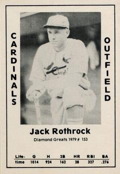 1979 TCMA Diamond Greats #153 Jack Rothrock Front