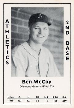 1979 TCMA Diamond Greats #334 Ben McCoy Front