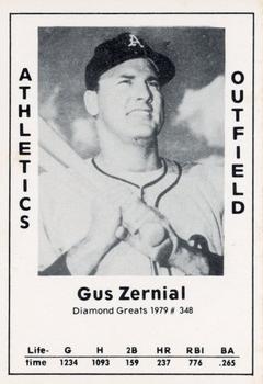 1979 TCMA Diamond Greats #348 Gus Zernial Front