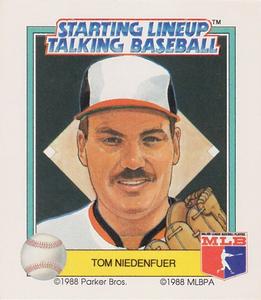 1988 Parker Bros. Starting Lineup Talking Baseball Baltimore Orioles #30 Tom Niedenfuer Front