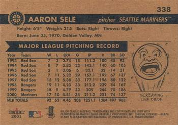 2001 Fleer Tradition #338 Aaron Sele Back