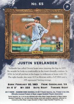 2017 Panini Diamond Kings #65 Justin Verlander Back