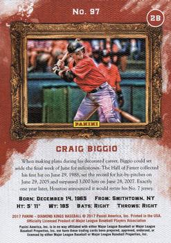 2017 Panini Diamond Kings #97 Craig Biggio Back