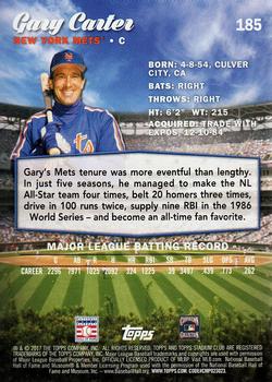 2017 Stadium Club #185 Gary Carter Back