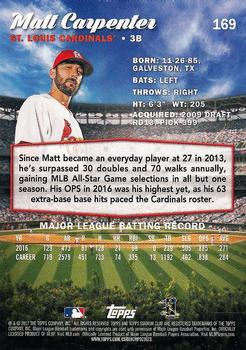 2017 Stadium Club #169 Matt Carpenter Back