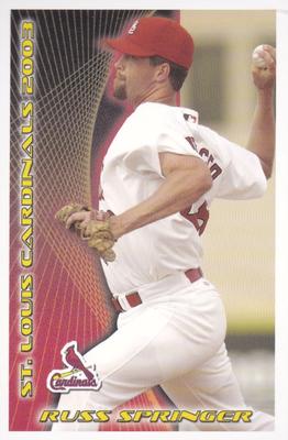 2003 St. Louis Cardinals Police #NNO Russ Springer Front