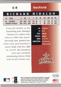 2001 Leaf Certified Materials #68 Richard Hidalgo Back