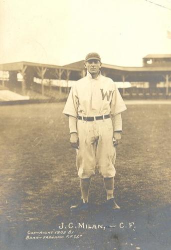 1909 Barr-Farnham Photo Washington Senators Postcards #NNO J.C. Milan Front