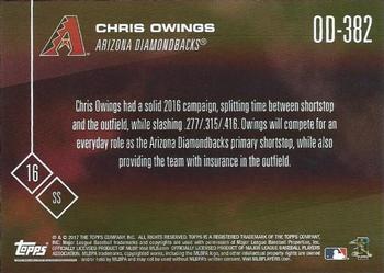 2017 Topps Now Road to Opening Day Arizona Diamondbacks #OD-382 Chris Owings Back