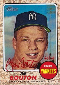2017 Topps Heritage - Real One Autographs Special Edition Red Ink #ROA-JBO Jim Bouton Front