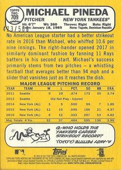 2017 Topps Heritage - Chrome Refractor #THC-709 Michael Pineda Back