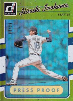 2017 Donruss - Gold Press Proof #147 Hisashi Iwakuma Front