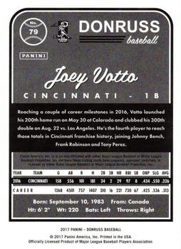 2017 Donruss - Career Stat Line #79 Joey Votto Back