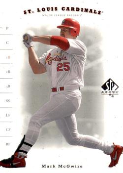 2001 SP Authentic #51 Mark McGwire Front